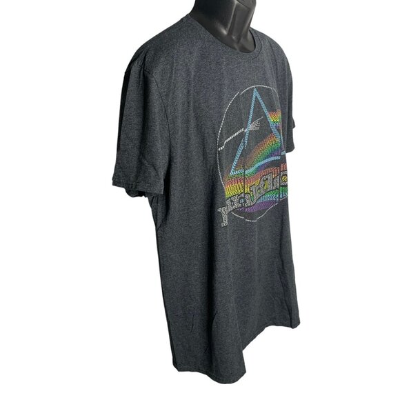 Pink Floyd Dark Side of the Moon T Shirt 2XL Grey Crewneck Short Sleeves Band - Picture 5 of 6